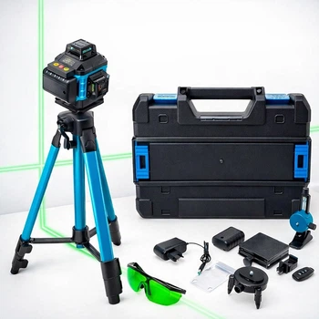 Linienlaser-Set mit Kurbelstativ und Koffer